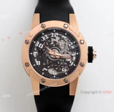 Richard Mille RM 63-01 Dizzy Hands Rose Gold Skeleton Watch